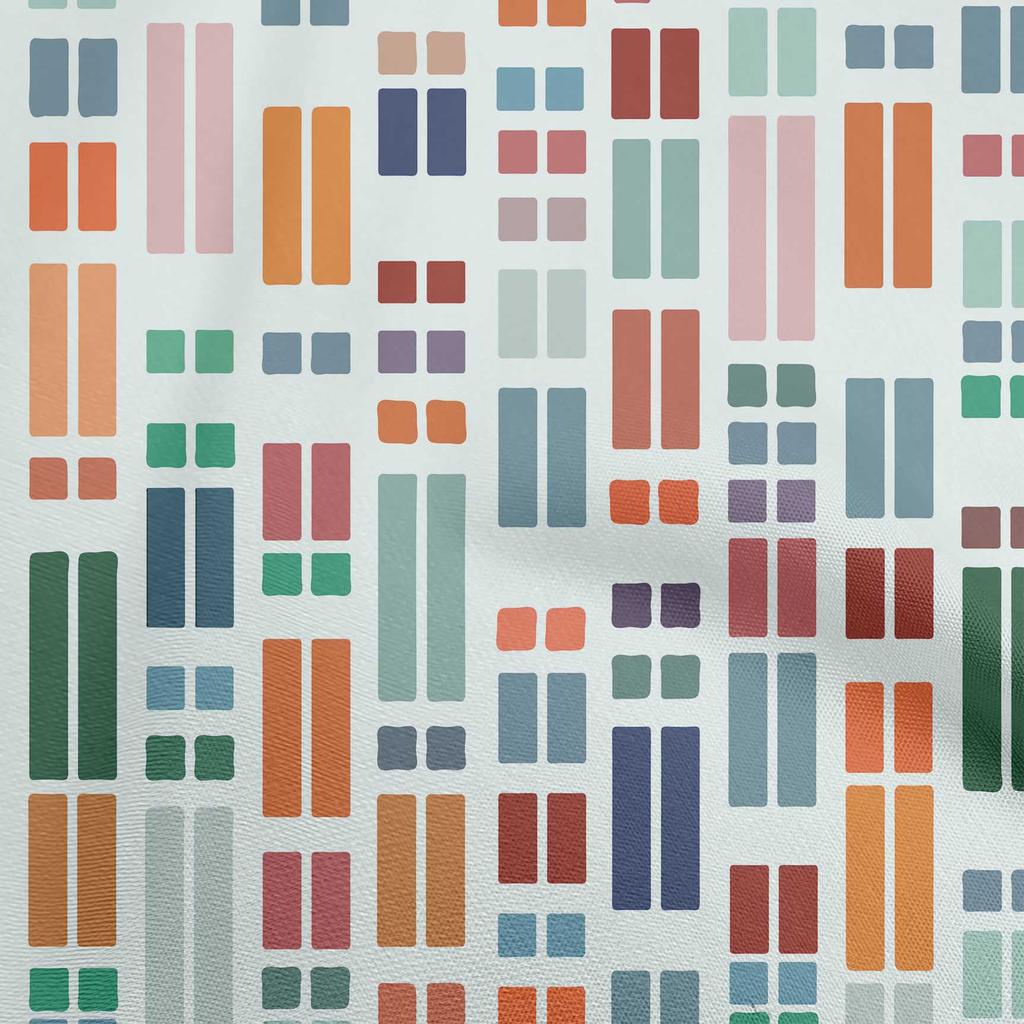 oneOone Bavlněný Flex Zelený Látka Geometrický Obdélník Šicí Látka Na Metráž Potištěná DIY Oblečení Šicí Potřeby 40 Palců