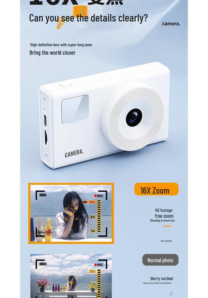 Compact HD Digital Camera with Long Battery Life - Ideal for Students and Home Use