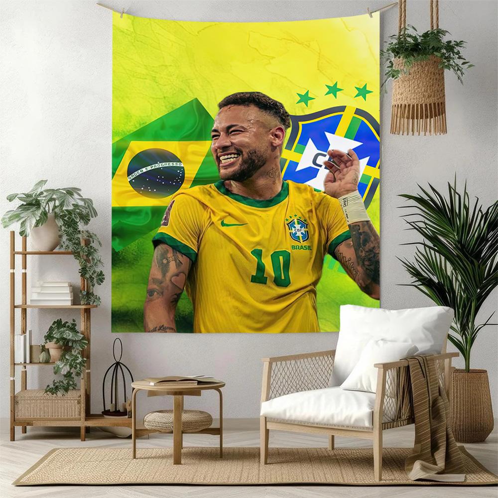 Brazilian Football Celebration Wall Decor Tapestry Art For Pet Memorial Birthdaywedding Party Backdrop Family Gift