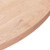 342905 vidaXL Round Table Top Ø80x2.5 Cm Solid Untreated Oak Wood