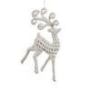 White Plastic Christmas Ornaments: Reindeer and Star Shapes for Tree Décor
