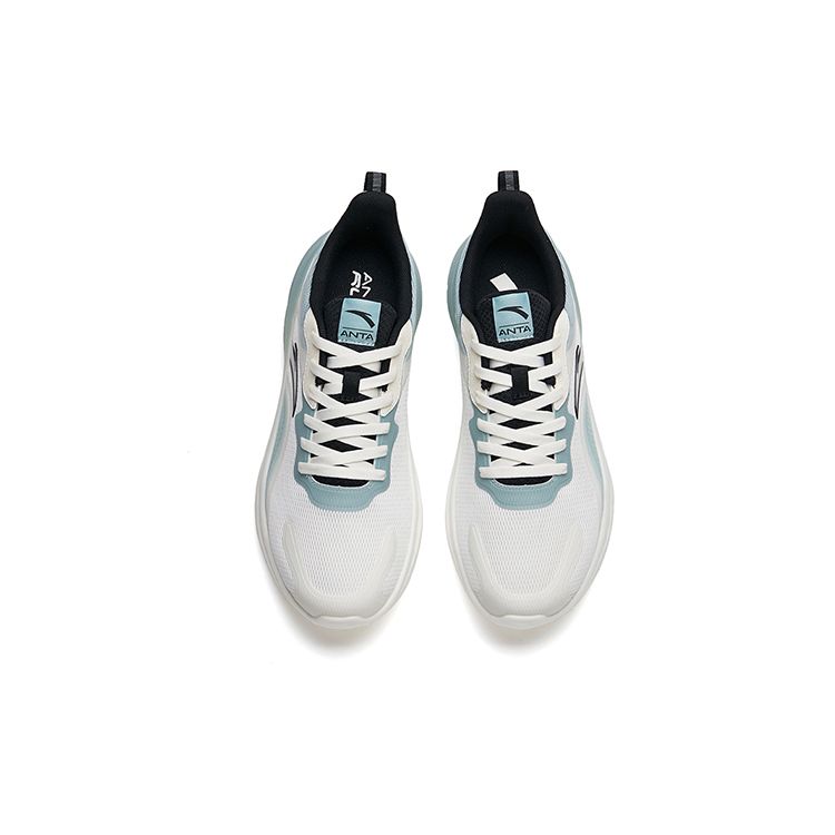 Anta Versatile Shock-Absorbing Breathable Wear-Resistant Non-Slip Low-Top Running Shoes Men Sneakers White Blue 912235529-4