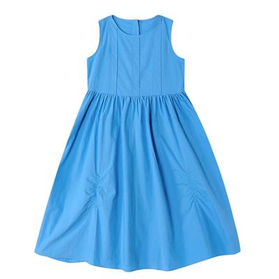 Deesha Girls' 2026 Summer Sleeveless Cotton A-line Dress