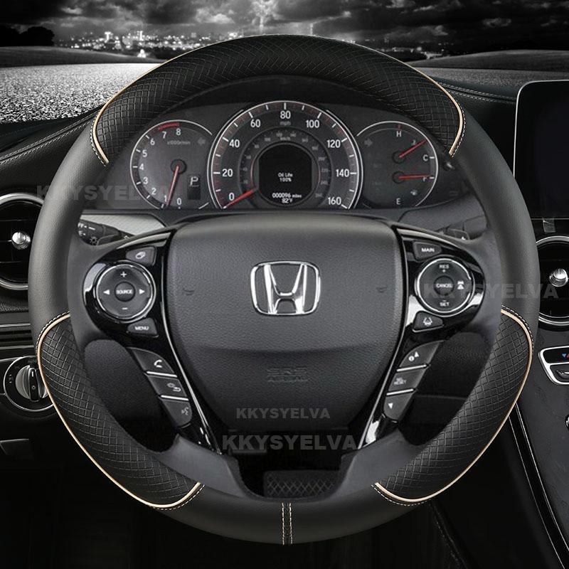 PU Leather Car Steering Wheel Cover For Honda Accord 9 2013-2017 Crosstour 2013-2015 Odyssey 2013 2014 2015 Auto Accessories RV4