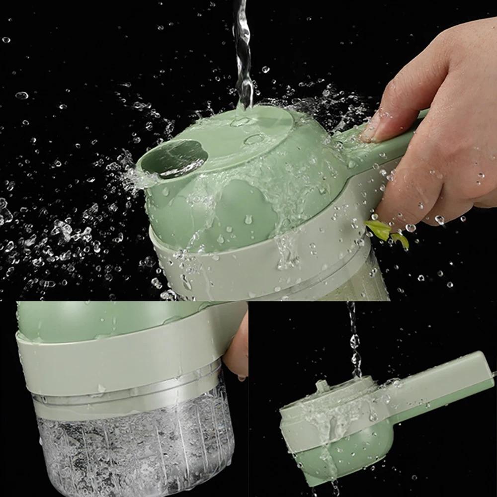 Nuovo Affettatrice Multifunzione per Verdure Elettrica Senza Fili Tritaghiaccio per Aglio Processore Cipolla Peperoncino Portatile Gatling Macchina da Cucina