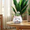Cute Cat Flower Pot Ceramic Cat Succulent Plant Pots Vase Bonsai Decorative Multi-Function Flowerpot with Drain Hole Home Decor
