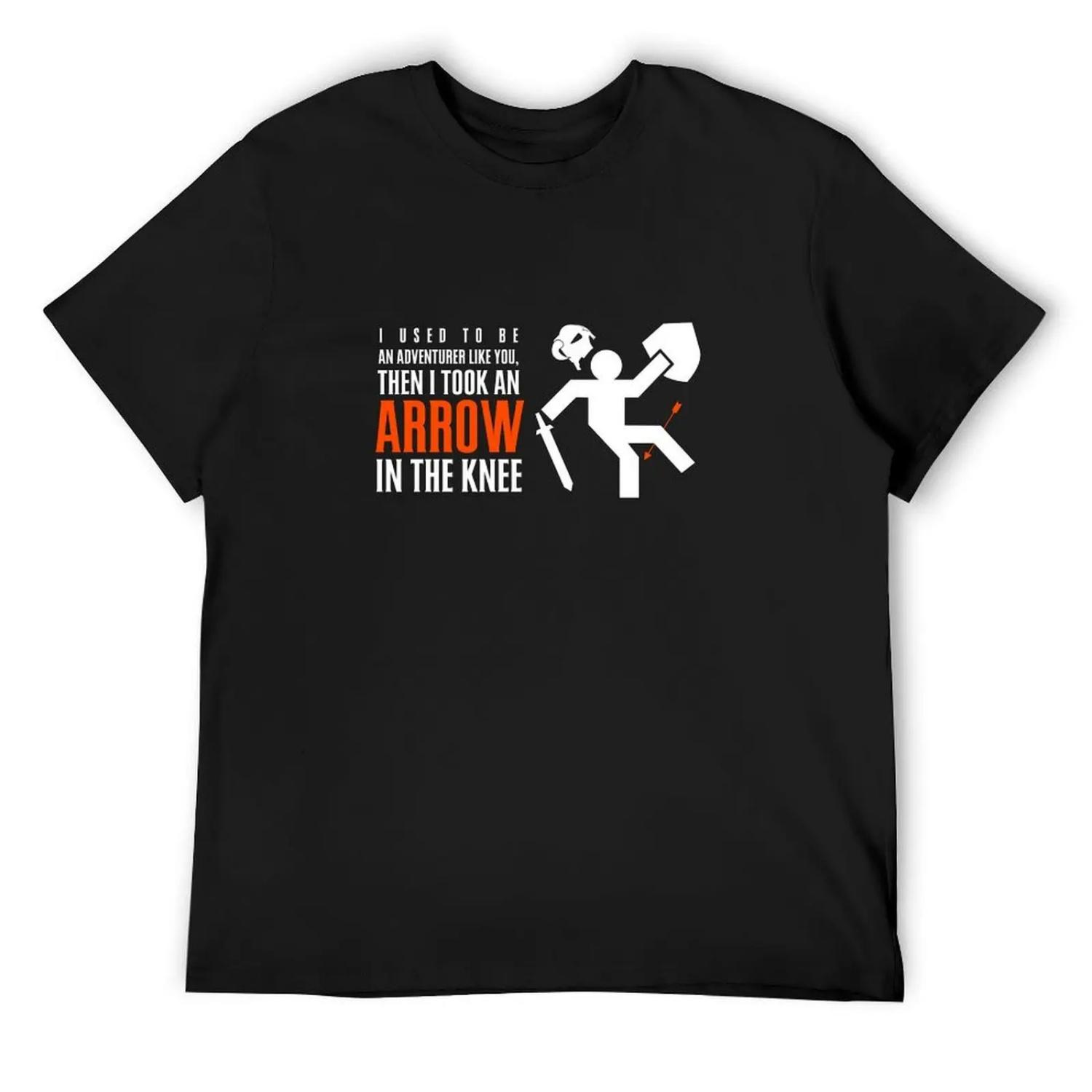 Arrow in the Knee T-Shirt Funny t-shirts T-shirts oversize clothes mens graphic t-shirts anime S