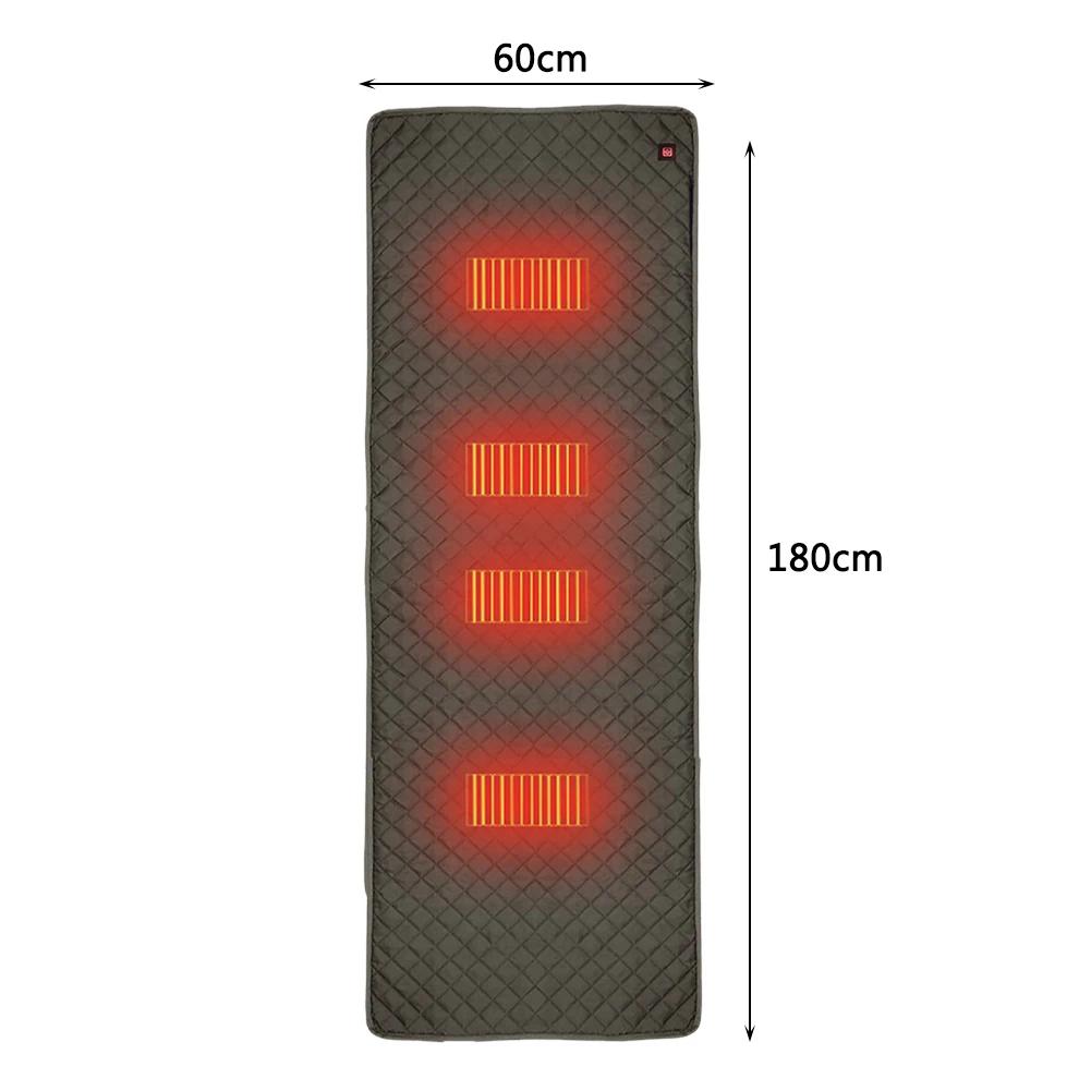 Pad de Încălzire Electrică USB Tip-C 5V Pătură Electrică de Dormit de Iarnă Cearșaf Încălzit 3 Nivele pentru Interior Exterior Camping Covoraș Electric