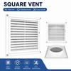 Plastic Vent Grille Square Pipe Vent Easy Install Wall Vent