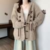 Sweaters Coat Cardigan for Women Winter Oversize Fleece Thickened Solid Color Loose Long Sleeve Knit Sweaters Coat
