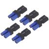 5Pcs EC5 to XT60 Adapter Rubber Plastic Copper Sturdy Accurate High Safety EC5 to Male Adapter for