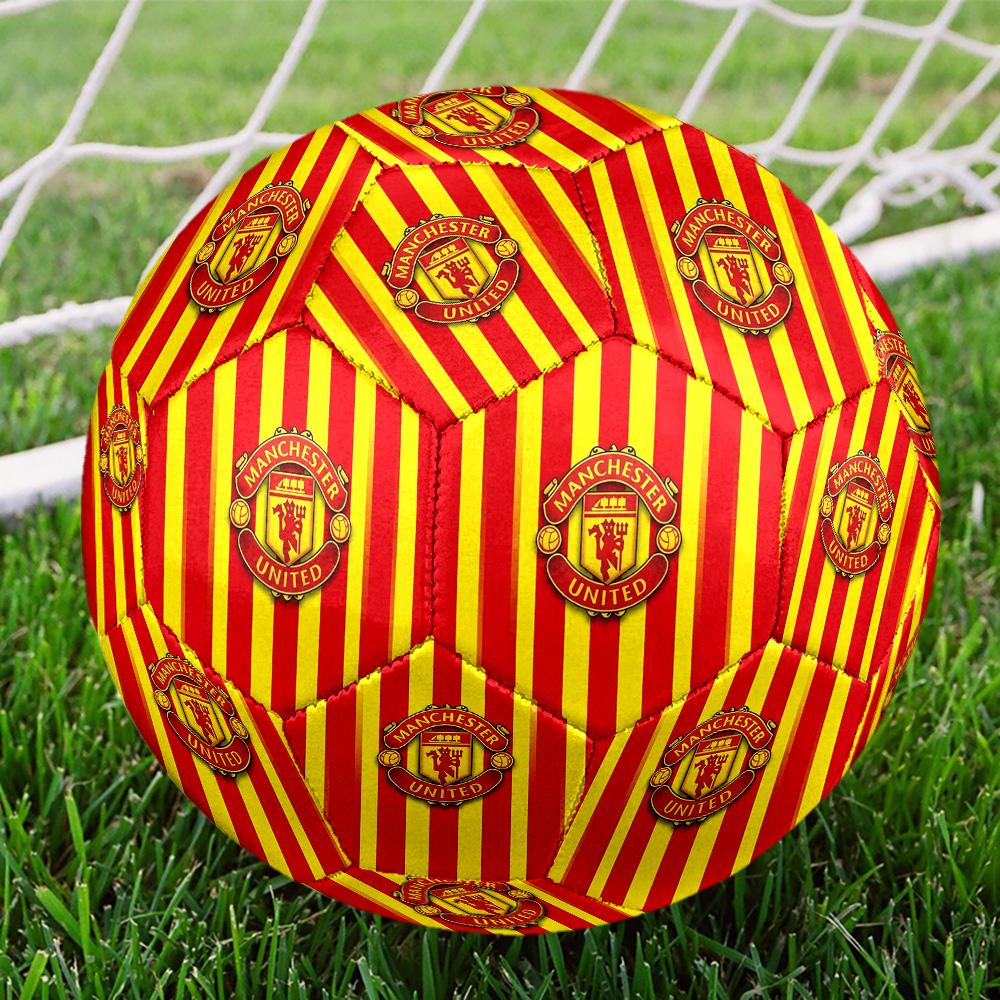 Manchester UnitedSoccer Ball Colorful All Ages Machine Stitched PVC Competition Ready Durable High-Bounce