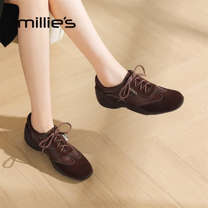 Millies Women s Leather Retro German Trainer Shoes 37