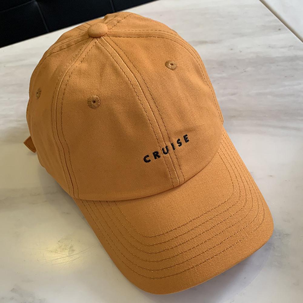 Letter Embroidered Baseball Cap Fashion Trend Versatile Casual Soft Top Curved Brim Sun Protection Baseball Cap