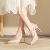 88 Pointed Stiletto High Heels Women's Summer New Sexy Rear Empty High Heels Sandals Single Shoes