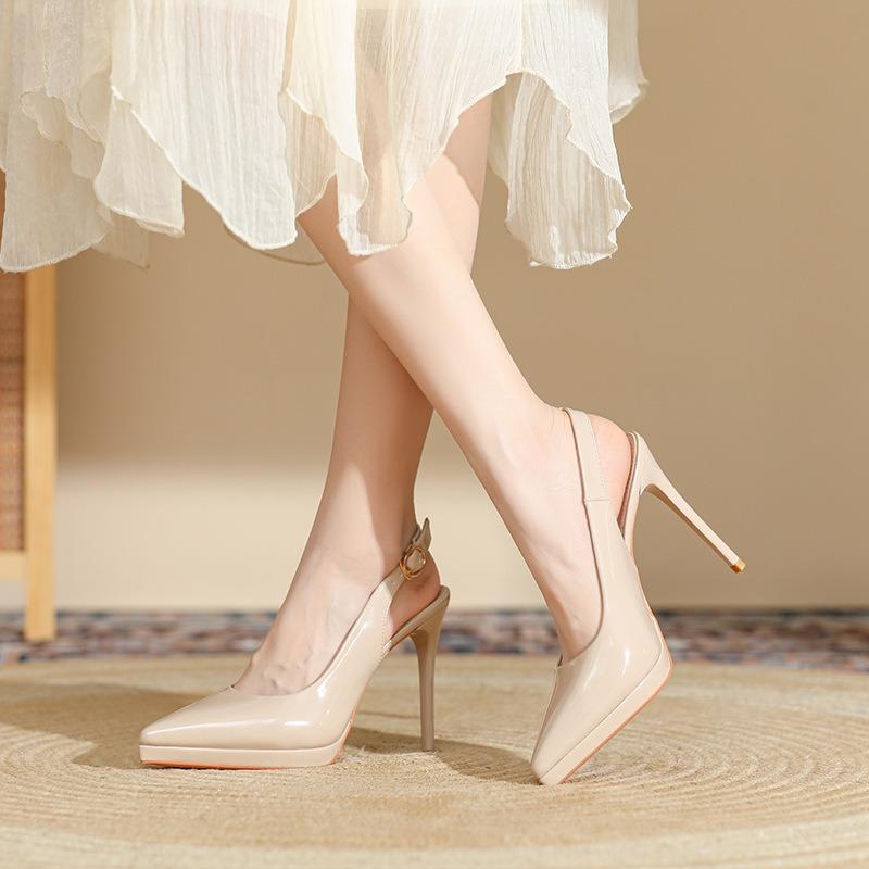88 Pointed Stiletto High Heels Women's Summer New Sexy Rear Empty High Heels Sandals Single Shoes