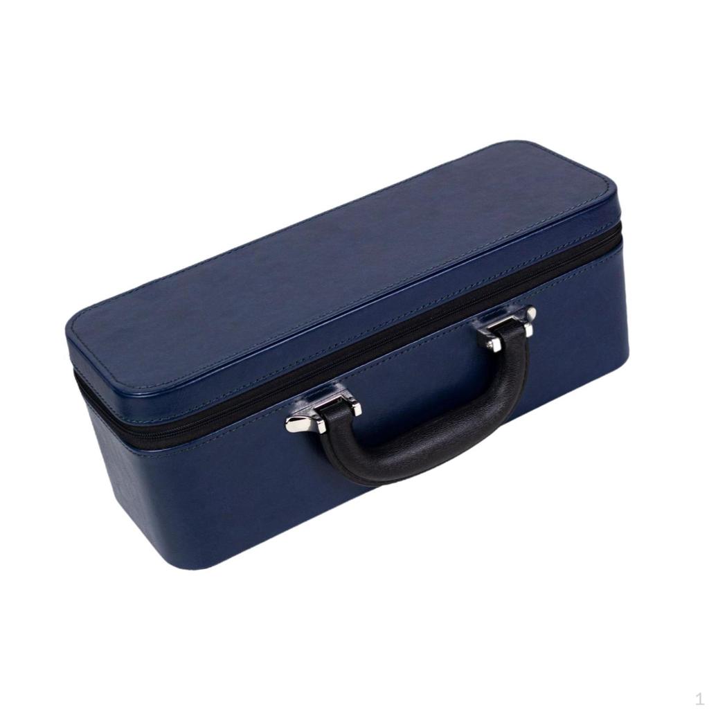 Scatola Bracciali Rigidi Porta Bracciali Scomparti Multipli Fodera Interna Morbida Pelle PU Manico Portatile