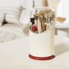 Makeup Brush Holder 3 Compartments Cosmetics Organizer With Clear Dustproof Lid Makeup Brushes Cup Pen Holder For Vanity Eyebrow