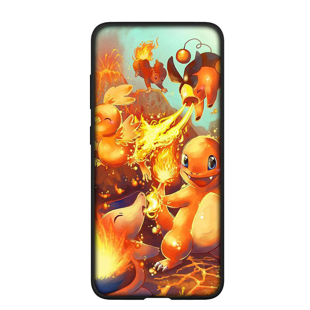 Phone Case for Samsung Galaxy S25 S23 S22 S24 Ultra FE Plus S9 A05 A06 A15 A16 A36 A37 A35 A54 A55 A56 A57 A25 A53 Anime Pikachu Pokemon GO Charmander