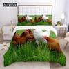 Chicken Duvet Cover Set Cool Animal Pattern Comforter Cover Funny Chicken Pattern Bedding Set Microfiber Wildlife Quilt Cover