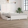 vidaXL Bed with Drawers White 160x200cm