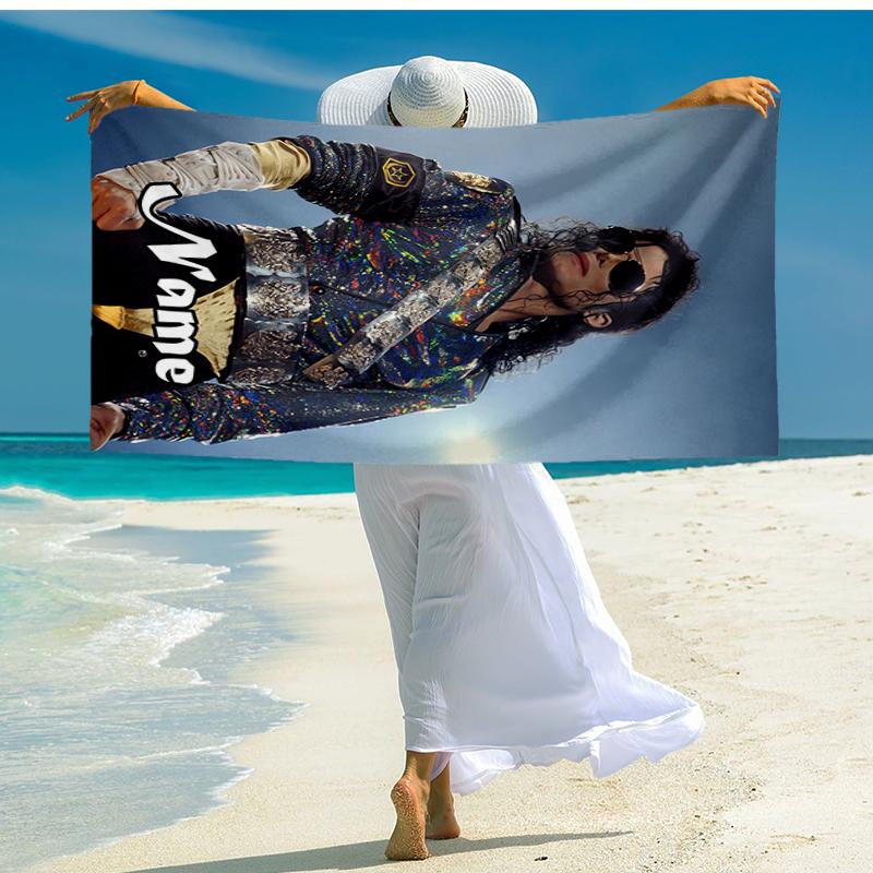 Asciugamano da Spiaggia Ultra-Morbido Personalizzato con Tema Michael Jackson, Ideale per Piscina - Campeggio, Immersioni - Essenziale Perfetto da Viaggio, Asciugamano da Spiaggia Vivace.