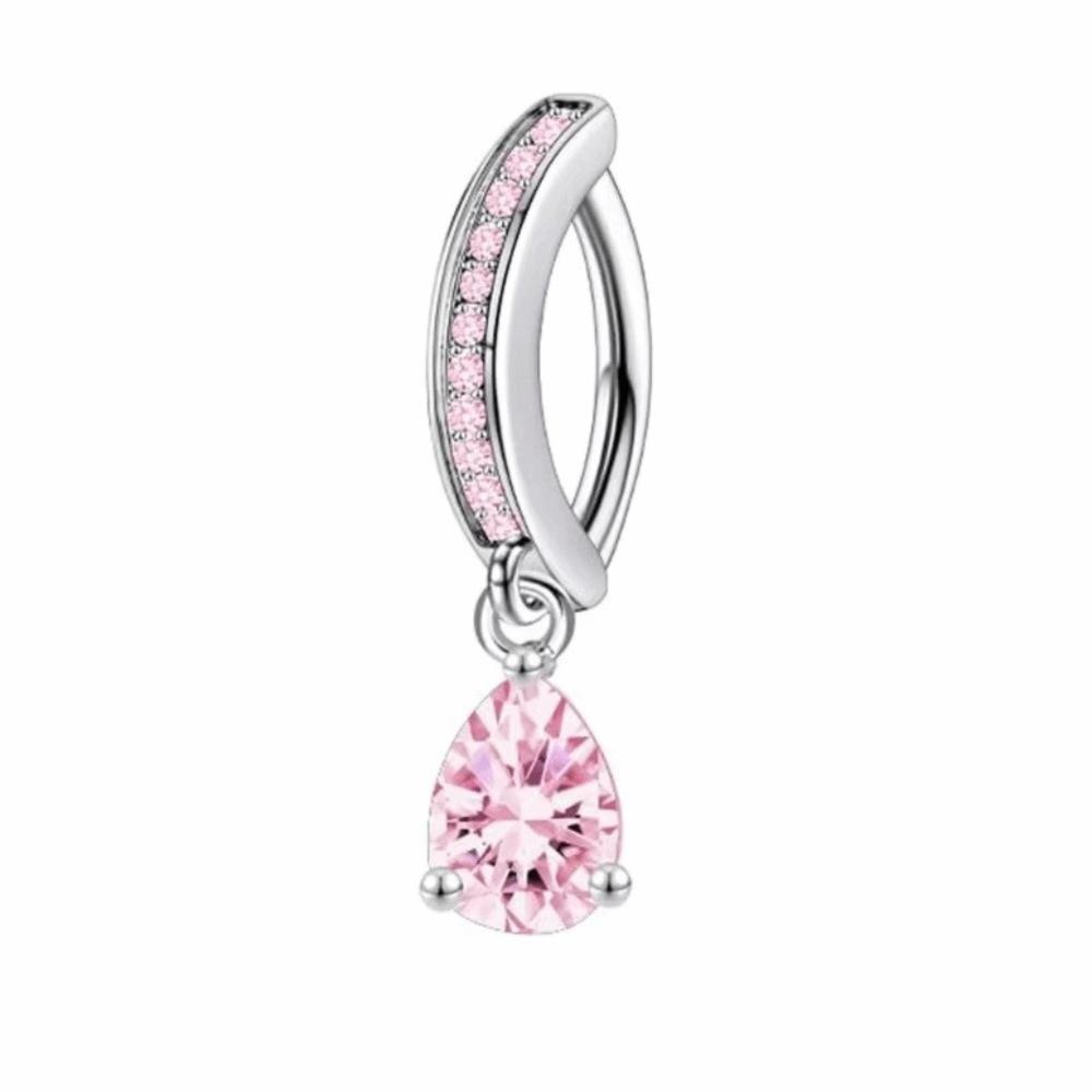 Sexy Zircon Belly Button Rings Stainless Steel Shiny Body Jewelry Fashion Gem Navel Piercing Gift