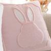 Cartoon Easter Bunny Pillow Cover Soft Rabbit Pattern Pillowcase Throw Pillow Cover  Easter Party