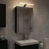 Bathroom Mirror Cabinet Black Oak Effect 30 x 10.5 x 50 cm