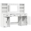 Set toeletta con luci LED e cassetti 3 pezzi Materiale a base di legno bianco