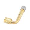 uxcell Valve Stem Extension Valve Stem Extender Stem Extension Adapter Vacuum Metal Car Motorcycle Gold Tone 3pcs 90 Degree