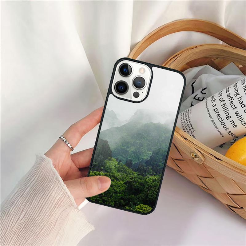 Anime Natural Landscape Phone Case For iPhone 17 Air 16 15 14 11 12 13 Pro  MAX Plus Coque Cover Shell