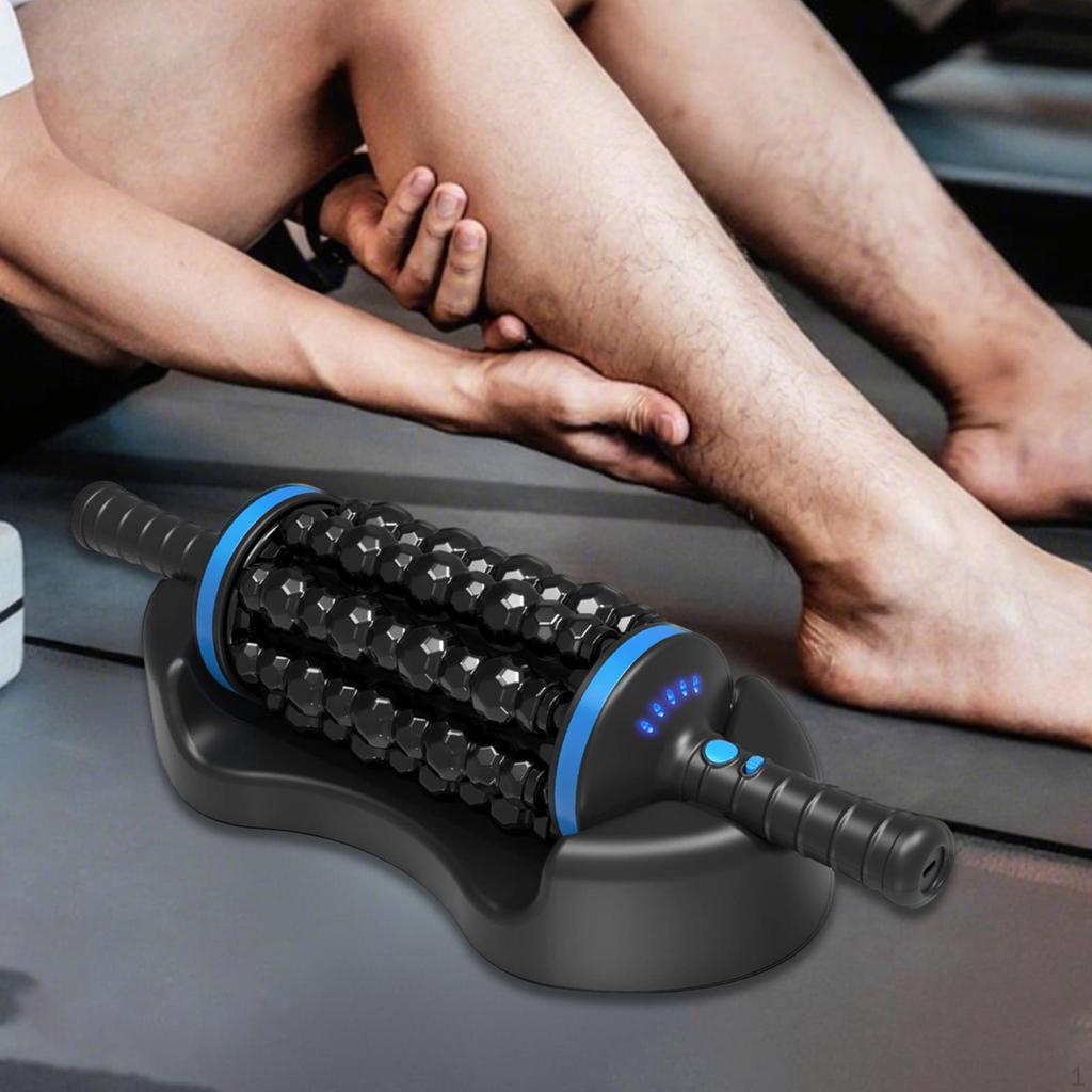 Rolling Percussive Massage Machine 5 Levels Adjustable Non Slip Handle Easy to Use DC 5V Electric