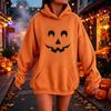 Women's Halloween Printed Hoodie, Casual Fashion Long Sleeve Pullover for Fall Holiday Party
