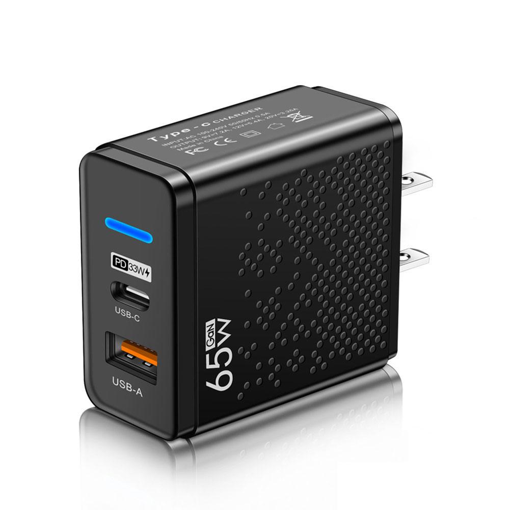 65W GaN Telefonladdare USB PD Riktigt Snabb Laddning Mobiltelefon Typ C Snabbladdare Adapter Hög Hastighet för IPhone Huawei Xiaomi