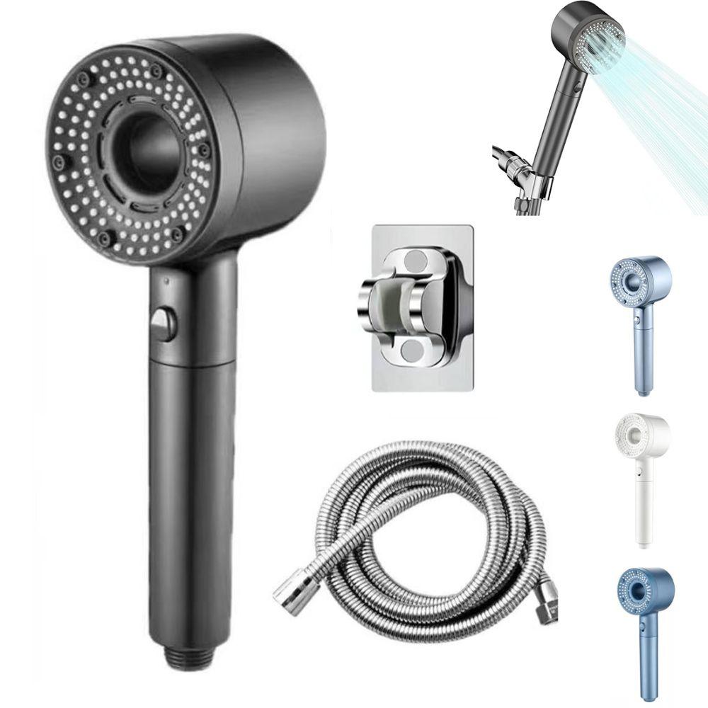 5 Modes Shower Head Set One-Key Stop High Pressure Filter Showerhead Water Saving Detachable Pressurized Shower Head