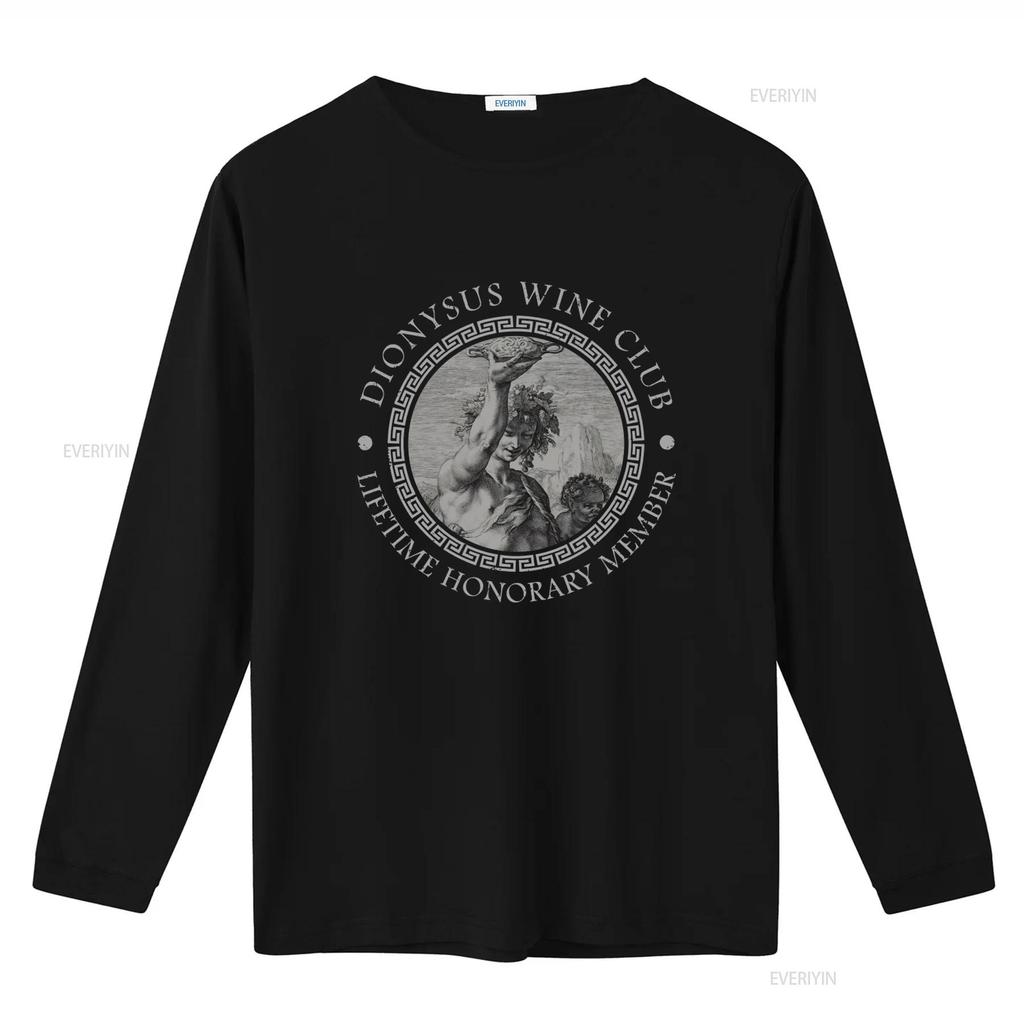 Dionysus Wine Club Greek Mythology T shirt Lifetime Honorary Member Design for Men vintage Washed Casual Comfortable Breathable