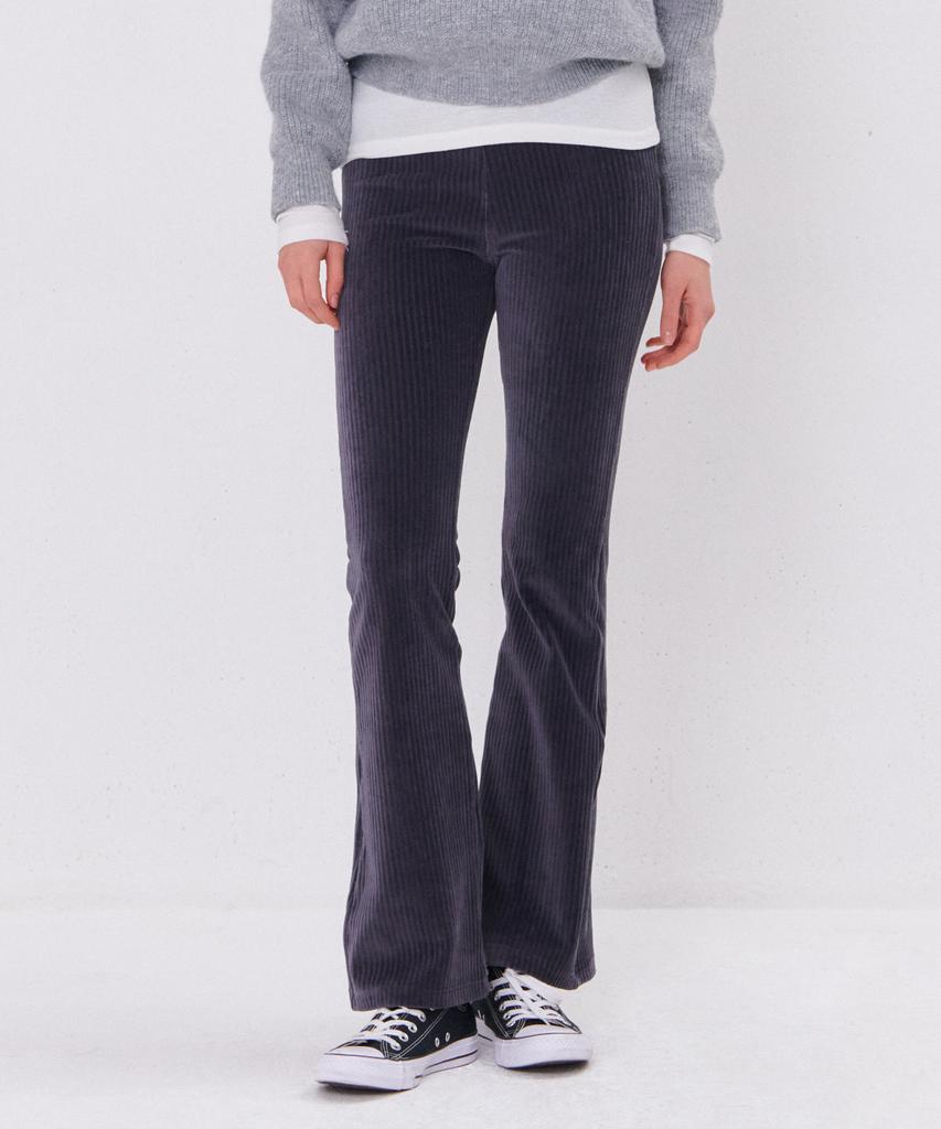 Kamino Bootcut Velvet Pants (Charcoal)