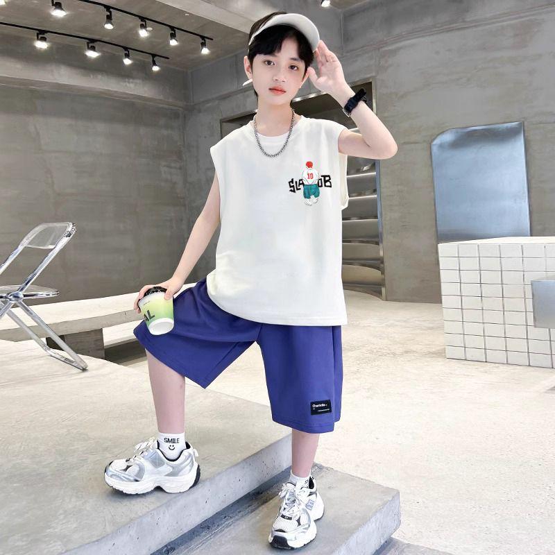 New Anime Shohoku Boys Clothes Sets Summer Sleeveless Vest + Short Pants 2PCS Slam Dunk Sport Basketball