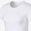 Nike Solid Color Breathable Knitted Round Neck Short Sleeve T-Shirt Women Tops White 836327-100