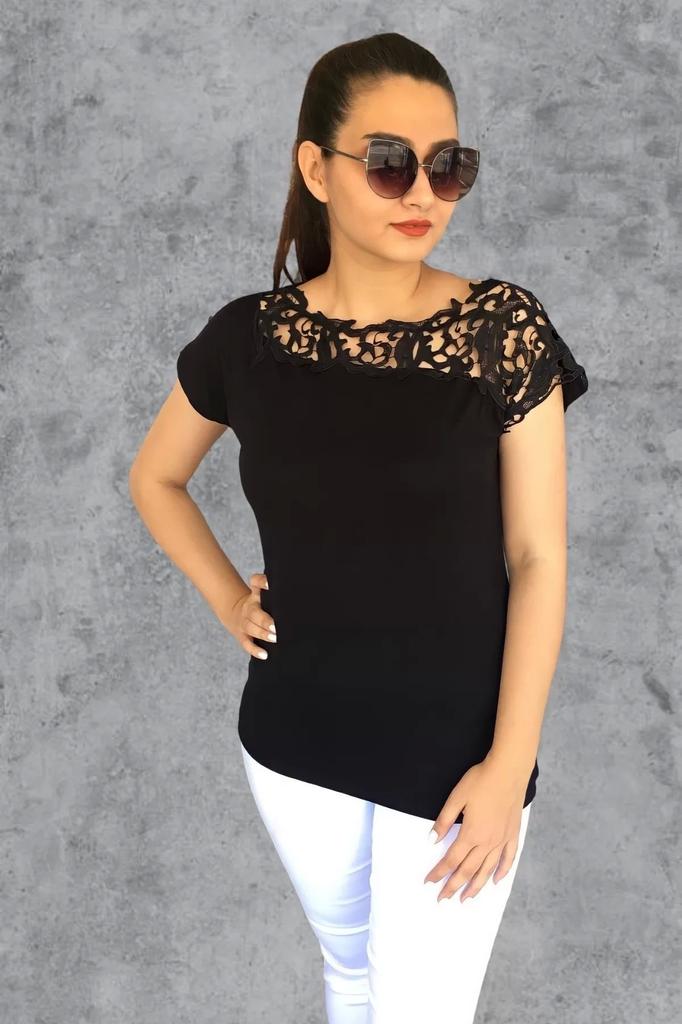 Damska Bluzka Duży Rozmiar Szata Bluzka Gipiura