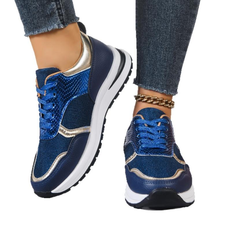 New Style Casual Lace-up Sports Single Shoes with Low-cut and Thick Soles for Women
