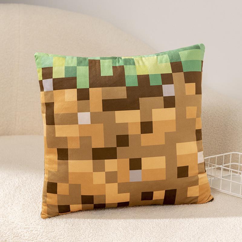 Block Plush Minecraft Pillow With Sponge Core For Colorful Block Doll Design