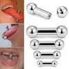 Titanová ocelová rovná činka pro piercing jazyka, PA a bradavky - Velký trendový design.