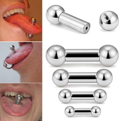 Piercing Barre Droite en Acier Titane pour Langue, PA et Mamelon - Grand Design Tendance.
