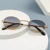 Retro 2025 Small Frame Metal Sunglasses - Unisex, Street Style, High-End UV Protection.