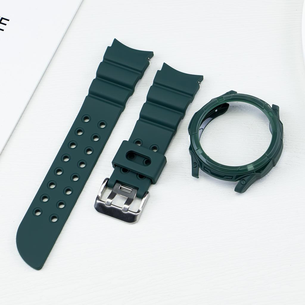 Silicone Strap+Case for Samsung Galaxy Watch 6 Classic 43mm 47mm Sport Loop Band Screen Protective Cover for SAMSUNG 6Classic
