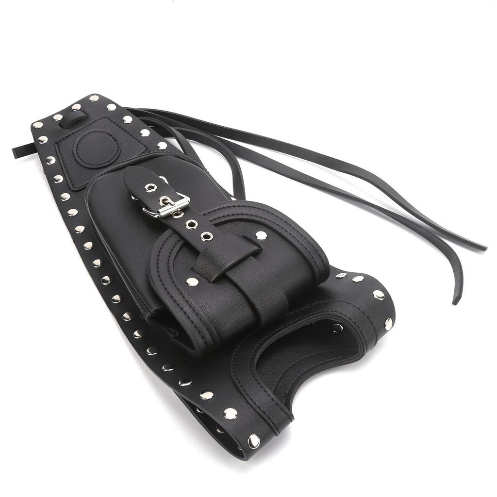 Motorcycle Fuel Tank Bag Gas Tank Pad Cover Black Artificial Leather Fit for XLX1000 XL1200X XLH883