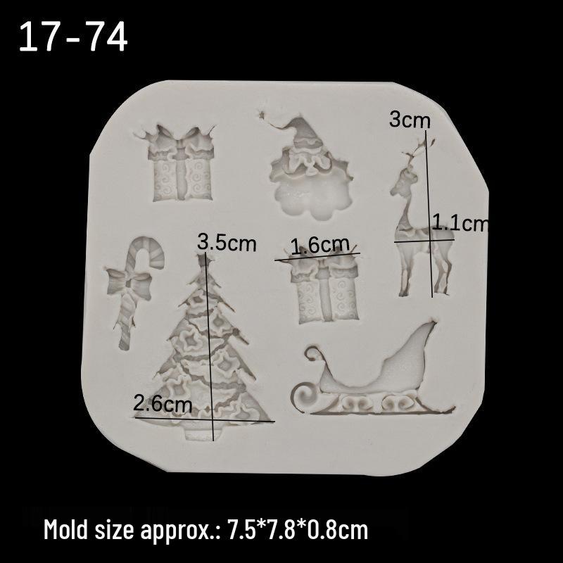 DIY Christmas Reindeer, Icicle, Cedar, and Snowflake Fondant Cake Mold