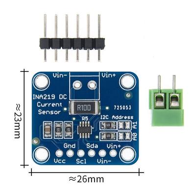 INA219 Bidirektionales DC-Stromversorgungssensor-Breakout-Modul DIY 3V-5V IIC I2C-Leistungsüberwachungssensormodul